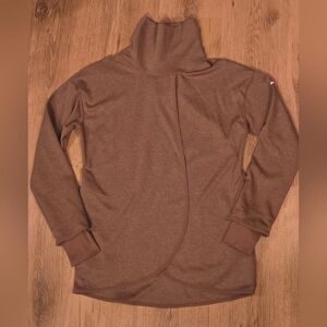 Nike Women's Reversible Maternity Oversize Pullover Brown Heather Size XS